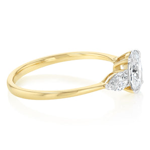 Luminesce Lab Grown 1 Carat Diamond Ring in 9ct Yellow Gold