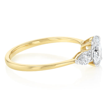 Luminesce Lab Grown 1 Carat Diamond Ring in 9ct Yellow Gold
