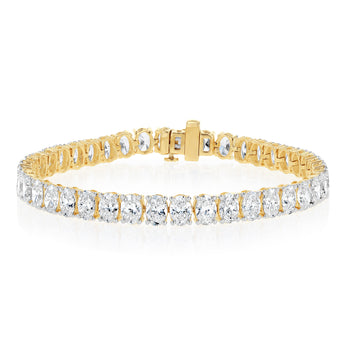 Luminesce Lab Grown 14 Carats Diamond Tennis Bracelet in 9ct Yellow Gold