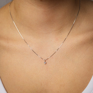 Luminesce Lab Grown 0.05 Carat Solitaire Diamond Pendant in Sterling Silver on 45cm Chain