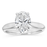Luminesce Lab Grown 2 Carats Diamond Oval Solitaire Ring in Platinum
