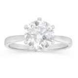 Luminesce Lab Grown 2 Carats Certified Diamond Solitaire Ring in 18ct White Gold