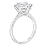 Luminesce Lab Grown 4 Carats Certified Diamond Solitaire Ring in 18ct White Gold