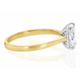 Luminesce Lab Grown 1 Carat Certified Radiant Diamond Solitaire Ring in 18ct Yellow Gold