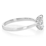 Luminesce Lab Grown 1 Carat Certified Radiant Diamond Solitaire Ring in 18ct White Gold