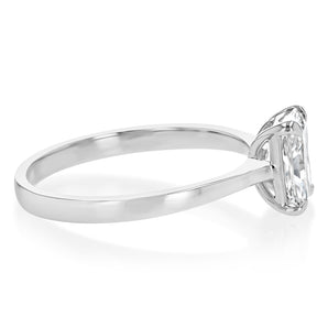Luminesce Lab Grown 1 Carat Certified Radiant Diamond Solitaire Ring in 18ct White Gold