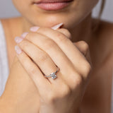 Luminesce Lab Grown 1 Carat Certified Radiant Diamond Solitaire Ring in 18ct White Gold