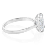 Luminesce Lab Grown 2 Carats Certified Radiant Diamond Solitaire Ring in 18ct White Gold