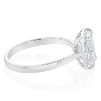 Luminesce Lab Grown 2 Carats Certified Radiant Diamond Solitaire Ring in 18ct White Gold