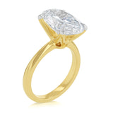 Luminesce Lab Grown 5 Carat Diamond Oval Solitaire Ring in 9ct Yellow Gold