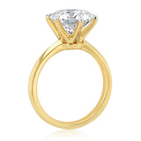 Luminesce Lab Grown 5 Carat Diamond Brilliant Solitaire Ring in 9ct Yellow Gold