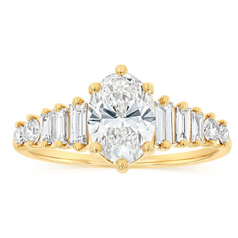 Luminesce Lab Grown 1.40 Carat Diamond Ring in 9ct Yellow Gold