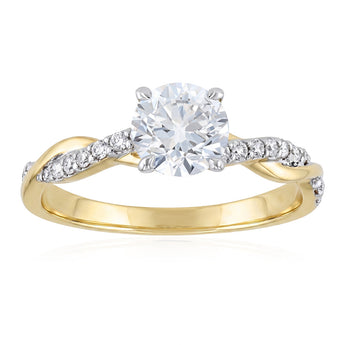 Luminesce Lab Grown 1.10 Carats Diamond Ring in 9ct Yellow Gold