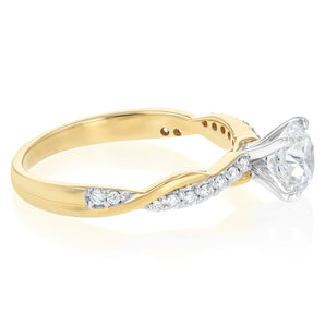 Luminesce Lab Grown 1.10 Carats Diamond Ring in 9ct Yellow Gold