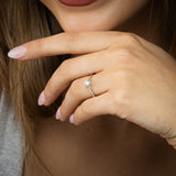 Luminesce Lab Grown 1/4 Carat Diamond Bezel Solitaire Ring in Sterling Silver