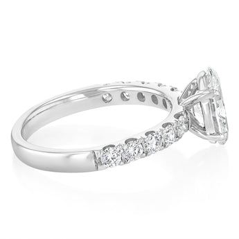 Luminesce Lab Grown 2 Carat Diamond Ring in Sterling Silver