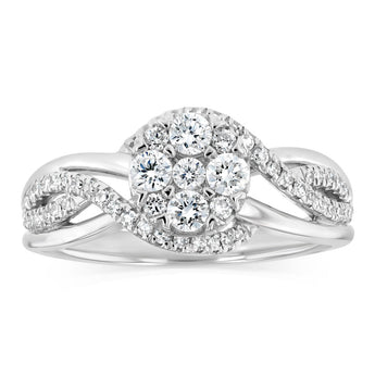 Luminesce Lab Grown 1/2 Carat Diamond Ring in Sterling Silver