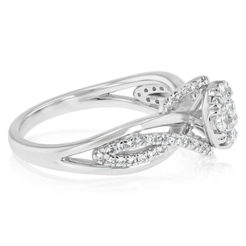 Luminesce Lab Grown 1/2 Carat Diamond Ring in Sterling Silver