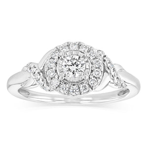 Luminesce Lab Grown 1/3 Carat Diamond Ring in Sterling Silver