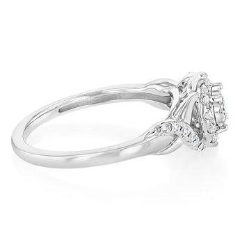 Luminesce Lab Grown 1/3 Carat Diamond Ring in Sterling Silver