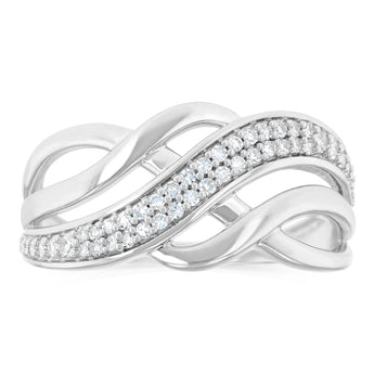 Luminesce lab Grown 1/5 Carat Diamond Ring in Sterling Silver