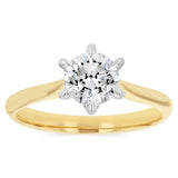 Luminesce Lab Grown 1 Carat Diamond Solitaire Ring in 9ct Yellow Gold