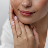 Luminesce Lab Grown 1 Carat Diamond Solitaire Emerald Ring in 9ct Yellow Gold