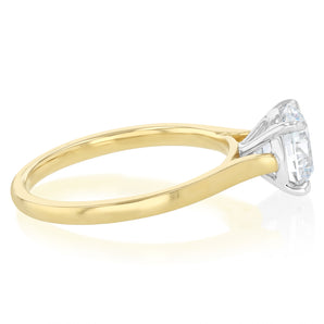 Luminesce Lab Grown 1.40 Carat Diamond Solitaire Ring in 9ct Yellow Gold