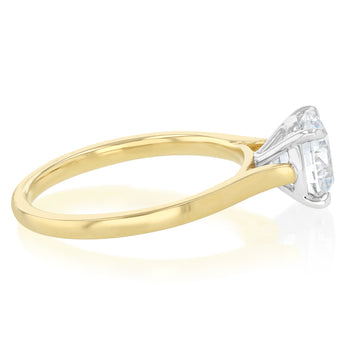 Luminesce Lab Grown 1.40 Carat Diamond Solitaire Ring in 9ct Yellow Gold