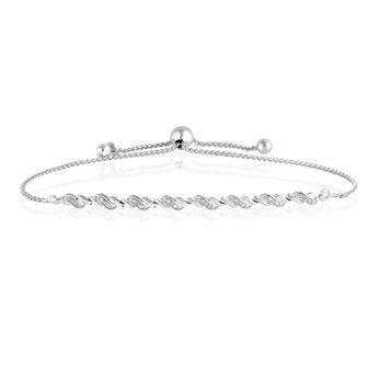 Luminesce Lab Grown 10 Carat Diamond Tennis Bracelet in Sterling Silver