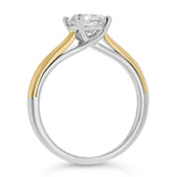 Luminesce Lab Grown 1 Carat Diamond Solitaire Ring in 9ct Yellow Gold and Sterling Silver