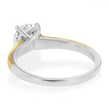 Luminesce Lab Grown 1 Carat Diamond Solitaire Ring in 9ct Yellow Gold and Sterling Silver