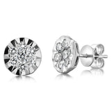 Luminesce Lab Grown 1 Carat Diamond Stud Earrings in Sterling Silver