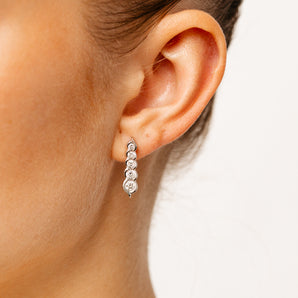 Luminesce Lab Grown 1 Carat Diamond Drop Earring in Sterling Silver