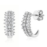 Luminesce Lab Grown 1 Carat Diamond Hoop Earrings in Sterling Silver