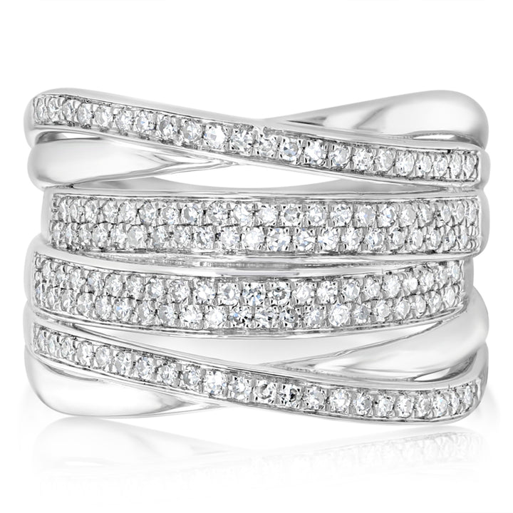 Luminesce Lab Grown 1/2 Carat Diamond Micro Pave Ring in Sterling Silver