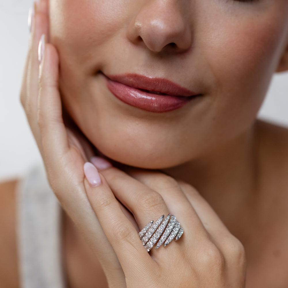 Full Ring Luminesce Lab Grown 2 Carat Diamond Ring in Sterling Silver– Shiels ...