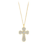 Luminesce Lab Grown 1/2 Carat Diamond Cross Pendant in Gold Plated Sterling Silver