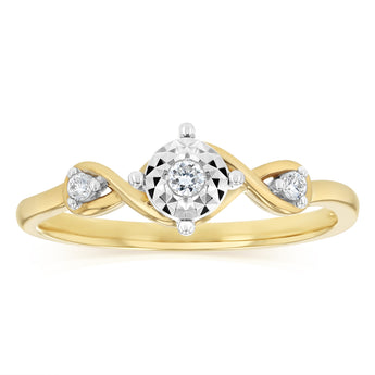 Luminesce Lab Grown Diamond Ring in 9ct Yellow Gold