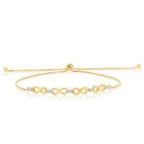 Luminesce Lab Grown Diamond Bolo Bracelet in Gold Plated Sterling Silver
