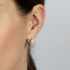 Luminesce Lab Grown 2 Carats Diamond Earrings in Gold Plated Sterling Silver