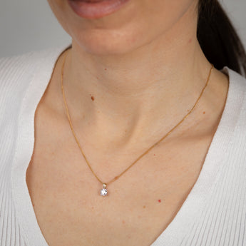 Luminesce Lab Grown 1/2 Carat Diamond Pendant in 9ct Yellow and White Gold
