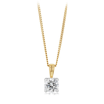 Luminesce Lab Grown 3/4 Carat Diamond Pendant in 9ct Yellow and White Gold