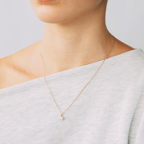 Luminesce Lab Grown 3/4 Carat Diamond Pendant in 9ct Yellow and White Gold