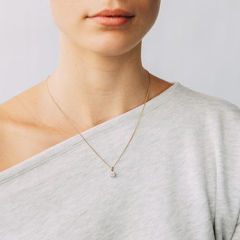 Luminesce Lab Grown 1 Carat Diamond Pendant in 9ct Yellow and White Gold