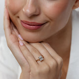Luminesce Lab Grown 2 Carats Emerald Diamond Solitaire Ring in 9ct Yellow Gold