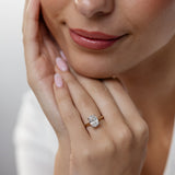 Luminesce Lab Grown 2 Carats Oval Diamond Solitaire Ring in 9ct Yellow Gold