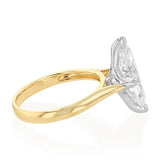 Luminesce Lab Grown 3 Carats Marquise Diamond Solitaire Ring in 9ct Yellow Gold