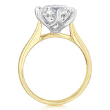 Luminesce Lab Grown 3 Carats Diamond Solitaire Ring in 9ct Yellow Gold