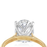 Luminesce Lab Grown 4 Carats Oval Diamond Solitaire Ring in 9ct Yellow Gold